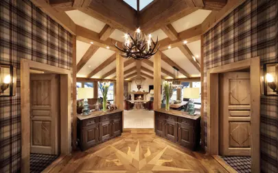 Gstaad Palace Luxury Hotel Switzerland Penthouse Three Bedroom Suite Foyer 300Dpi RGB